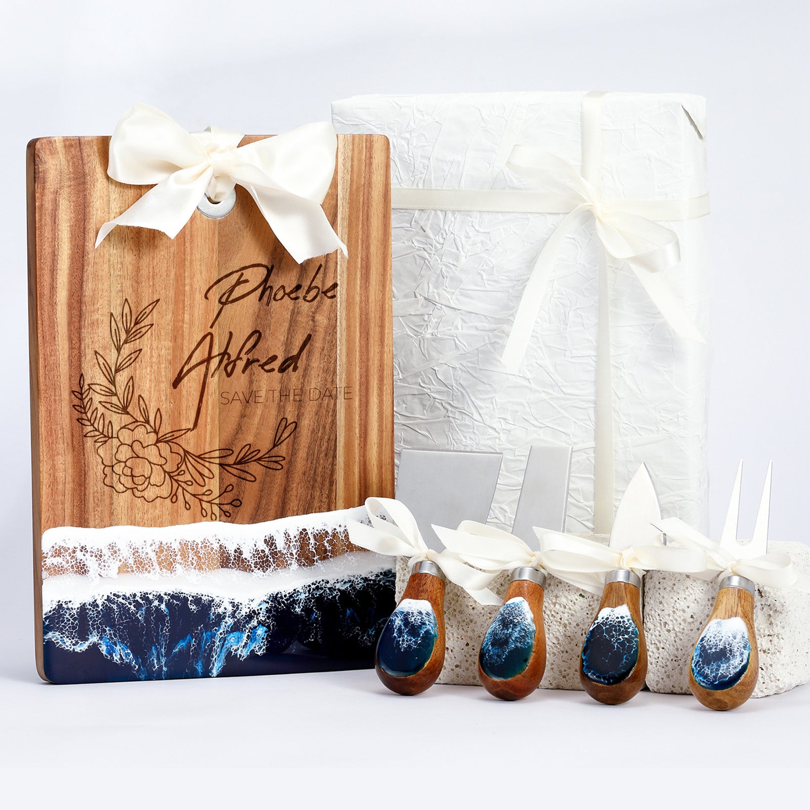 9.6*6.7in Small Personalized Resin Cutting Board (Rectangular)