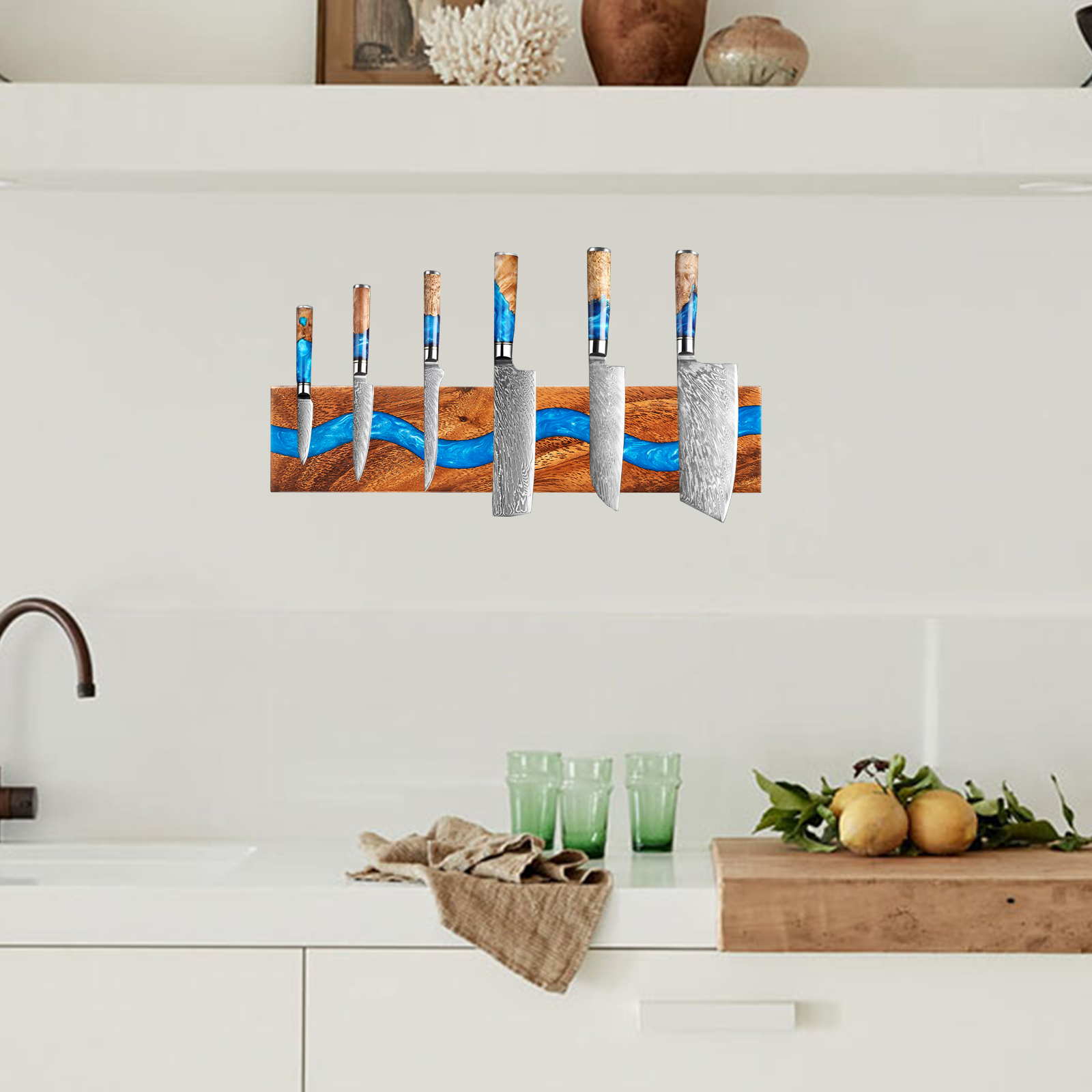 11.8 inch resin magnetic knife strip unique kitchen gift idea
