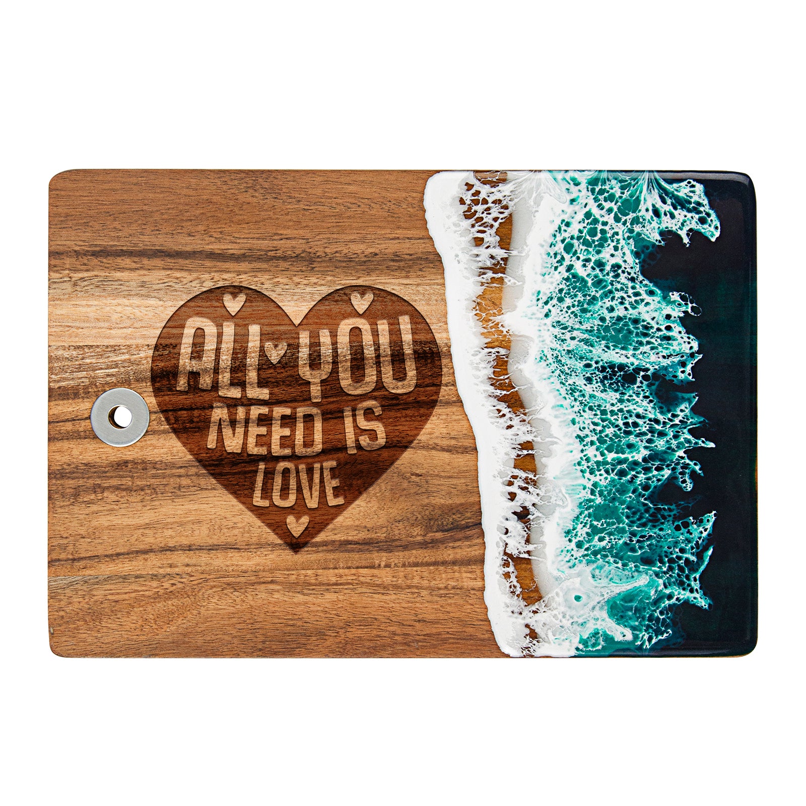 "All You Need is Love" Small Resin Cutting Board