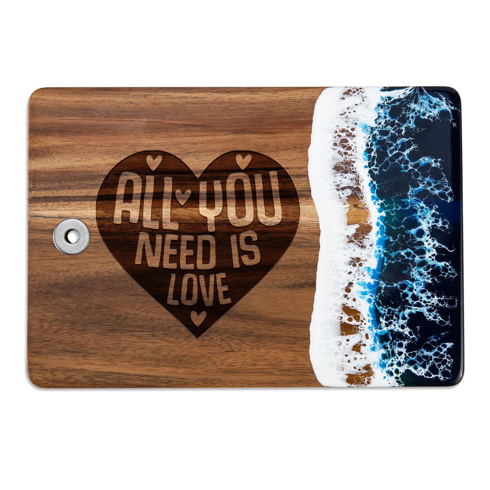 "All You Need is Love" Small Resin Cutting Board