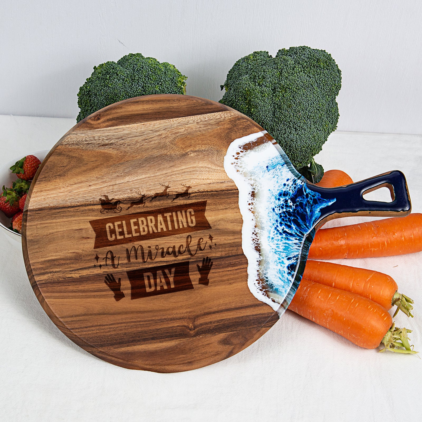 Personalized Engraved Round Cutting Board