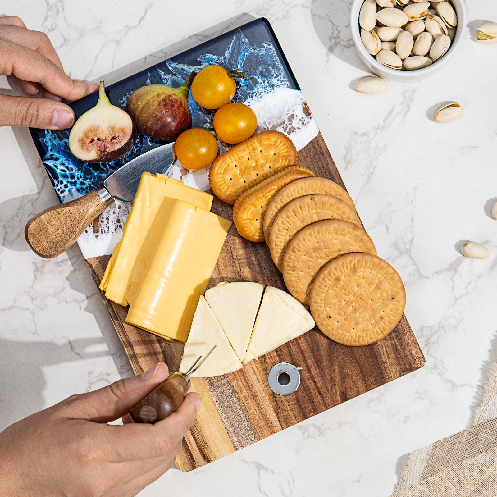 "Hugs, Wishes, and Valentine Wish " Small Resin Cutting Board