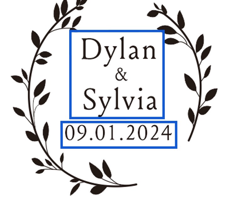 Design 1 preview for ocean blue personalized wood resin ring box